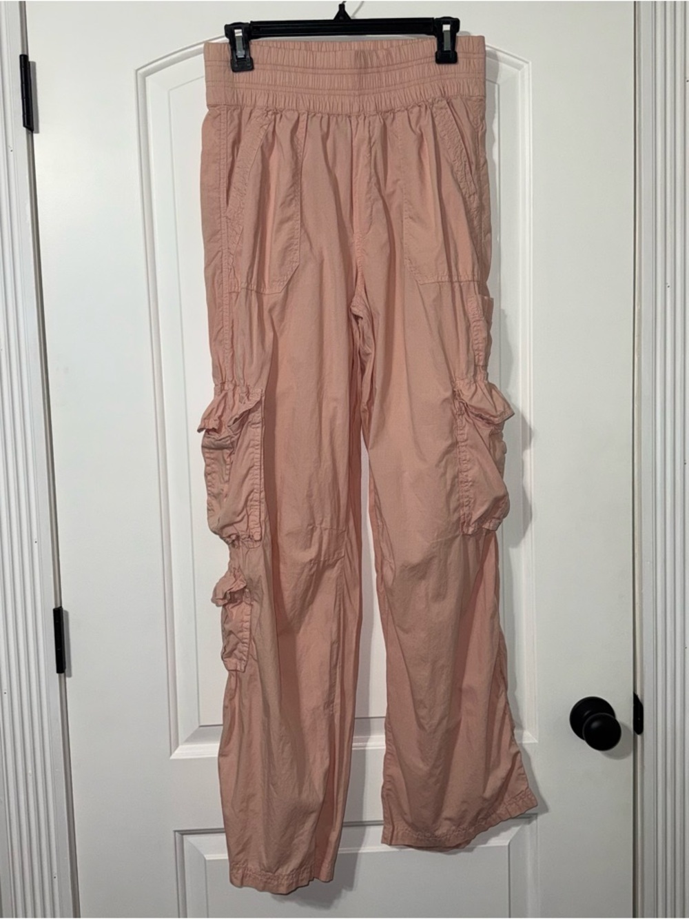 Aerie Easiest Cargo Pant Women’s Size Medium Long Light Pink Baggy Wide Leg